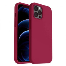 Силиконов кейс bSmart Silicone Soft Cover, За iPhone 13 Pro (6.1), Бордо
