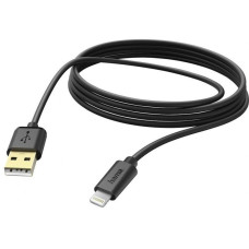 Кабел Hama - 173787, Lightning/USB-A, 3 m, черен