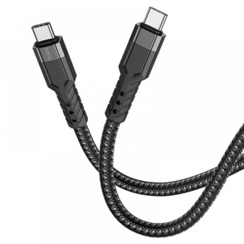 Кабел USB-C - USB-C, HOCO U110, 60W, 3A, 1.2м, екстра устойчив, Черен Кабел USB-C - USB-C, HOCO U110, 60W, 3A, 1.2м, екстра устойчив, Черен
