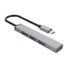 Хъб Orico - AH-13-GY, 4 порта, USB-C, сив