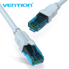 Кабел Vention, VAP-A10-S150, LAN UTP Cat5e Patch, RJ45 мъжко – RJ45 мъжко, 1.5 m, Сив