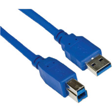 Кабел VCom, CU301, USB 3.0 мъжко (Type A) – USB 3.0 мъжко (Type B), 1.5 m, син Кабел VCom, CU301, USB 3.0 мъжко (Type A) – USB 3.0 мъжко (Type B), 1.5 m, син