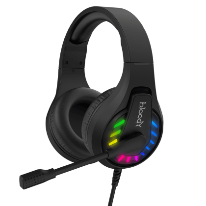 Геймърски слушалки A4tech Bloody G230, Виртуален 7.1 звук, Вграден микрофон, USB, Черни