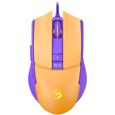 Геймърска мишка A4TECH Bloody L65 Max, лилав/жълт - L65MAX-ROYAL