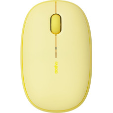 Безжична мишка Rapoo M660, Безшумни бутони (Silent Click), Bluetooth и 2.4 GHz, Оптична, Жълта