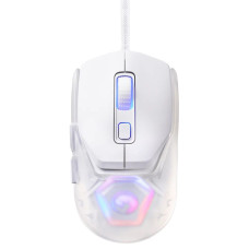 Геймърска мишка Marvo, FIT LITE, Оптична, 6 бутона, Бяла